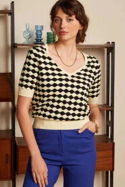 Discount Agnes V Top Turtle In Zwart Vrouwen Truitjes