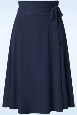 Sale Aliyah Swingrok In Marineblauw Vrouwen Rokken
