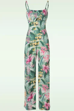 Online Alyssa Tropical Jumpsuit In Mint Groen Vrouwen Playsuits & Jumpsuits