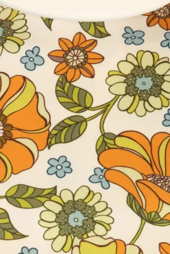 Hot Amy Bloemen Jurk In Oranje En Groen Vrouwen Plus Size Jurken