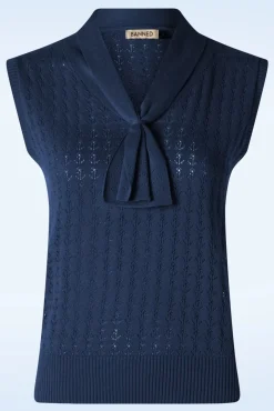 Discount Anchor Ahoy! Top In Marineblauw Vrouwen Truitjes