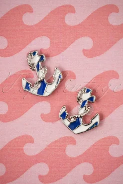 Hot Anker Oorstekers In Zilver Vrouwen Sieraden