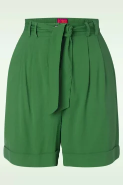 Anna Short In Flessengroen Vrouwen Broeken