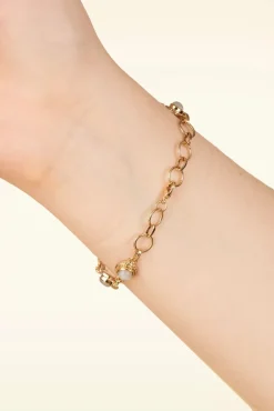 Hot Antique Armbandje In Goud En Maansteen Wit Vrouwen Sieraden