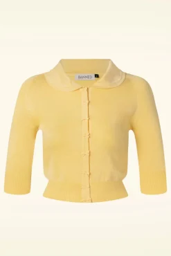 April Cardigan Met Korte Mouwen In Citroen Vrouwen Vestjes