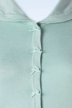Sale April Cardigan Met Korte Mouwen In Aqua Blauw Vrouwen Vestjes