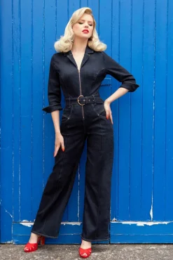 Online Audrey Jumpsuit In Donker Denim Vrouwen Playsuits & Jumpsuits