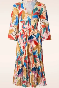 New Aurora Tropical Midi Jurk In Multi Vrouwen Midi Jurken