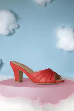 Hot Ava Solemate Slip On Muiltjes In Rood Vrouwen Sandalen