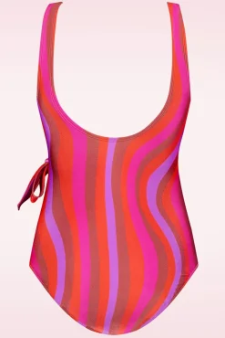 Sale Badpak Met V-Hals In Shiny Wave Vrouwen Badpakken