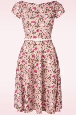 Hot Bambi Swing Jurk In Roze Vrouwen Plus Size Jurken