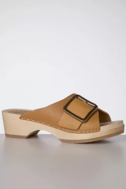 Hot Banu Slip On Clogs In Cognacbruin Vrouwen Sandalen
