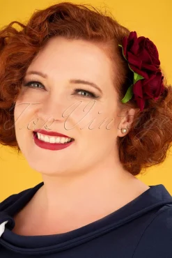 New Be My Valentine Haarspeld In Bordeaux Vrouwen Haaraccessoires