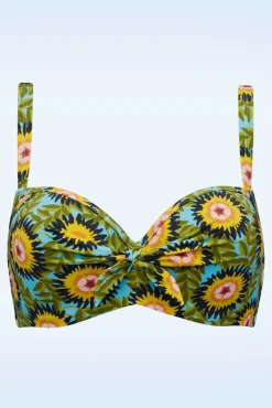 Discount Bellini Flower Balconette Bikini Top In Multi Vrouwen Bikini's