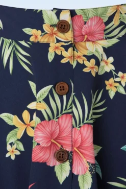 Best Beverly Button Swing Rok In Honolulu Navy Vrouwen Rokken