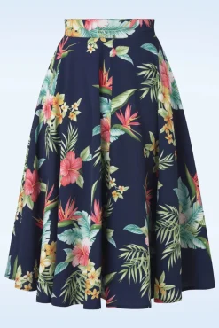 Best Beverly Button Swing Rok In Honolulu Navy Vrouwen Rokken