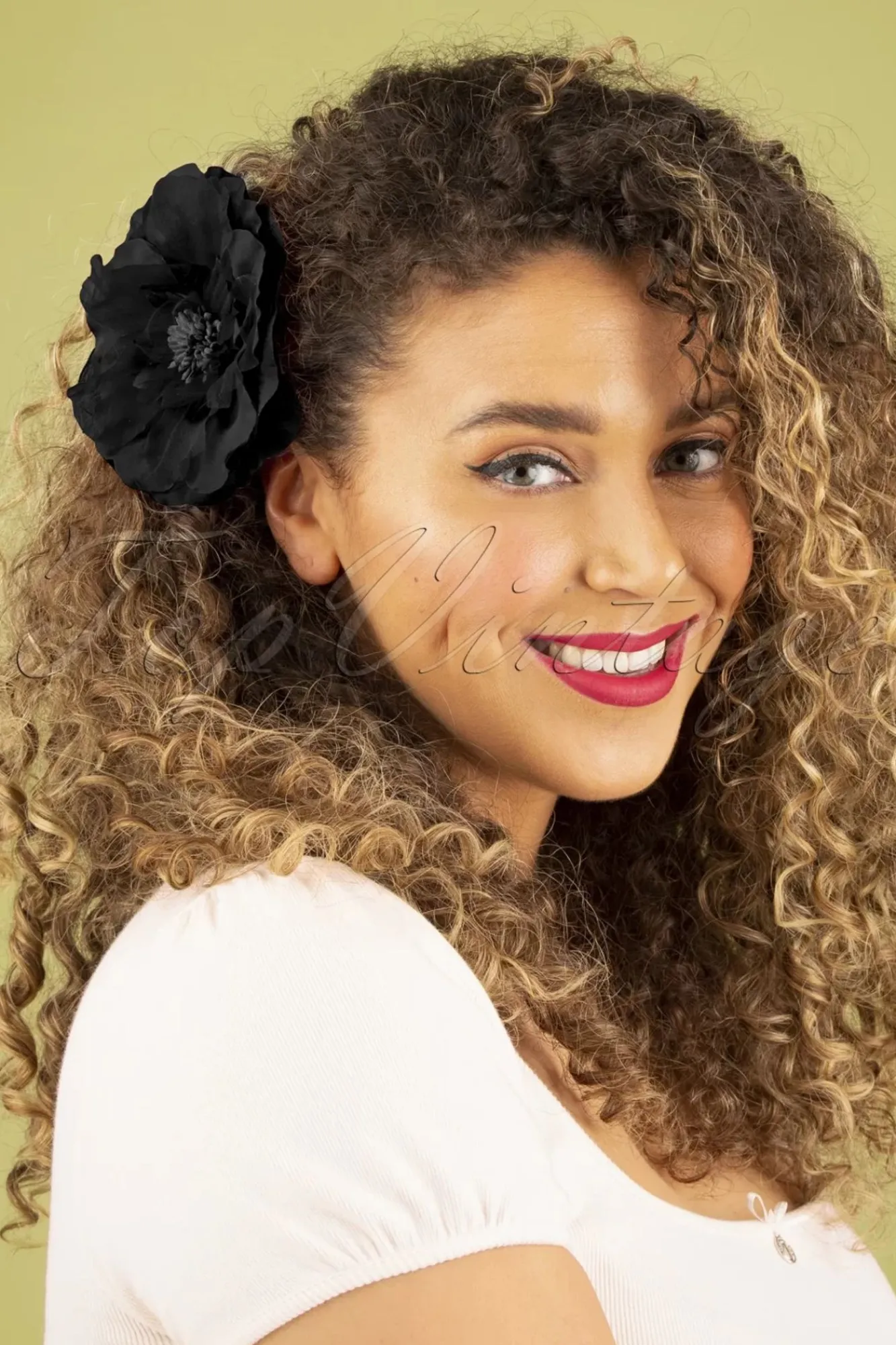 Best Big Flower Corsage In Zwart Vrouwen Haaraccessoires