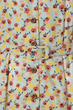 Online Blooming Swing Jurk In Blauw Vrouwen Swing Jurken