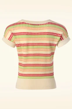 Clearance Boatneck Boyd Top In Creme Vrouwen Truitjes