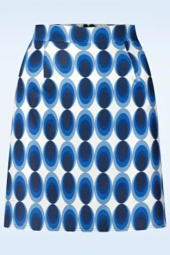 Outlet Bobby Retro Rok In Blauw En Wit Vrouwen Rokken
