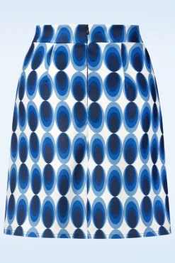 Outlet Bobby Retro Rok In Blauw En Wit Vrouwen Rokken