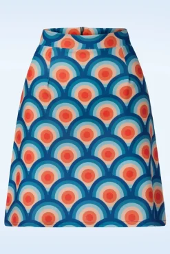 Hot Bobby Retro Rok In Cirkel Geo Print Vrouwen Rokken