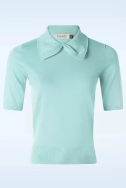 Bow Delight Jumper In Pastel Blauw Vrouwen Truitjes