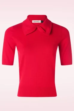 Best Bow Delight Jumper In Rood Vrouwen Truitjes