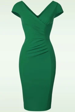 Sale Brenda Penciljurk In Smaragdgroen Vrouwen Plus Size Jurken