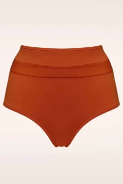New Cache Coeur High Waist Bikini Broekje In Roest Oranje Vrouwen Bikini's