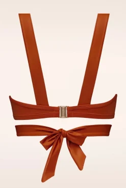 Outlet Cache Coeur Push Up Bikini Top In Roest Oranje Vrouwen Bikini's