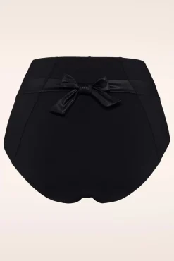 New Cache Coeur Slip Met Hoge Taille In Zwart Vrouwen Bikini's