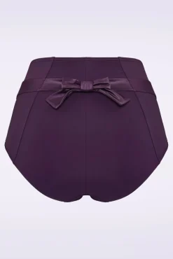 Sale Cache Coeur Slip Met Hoge Taille In Dieppaars Vrouwen Bikini's