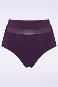 Sale Cache Coeur Slip Met Hoge Taille In Dieppaars Vrouwen Bikini's