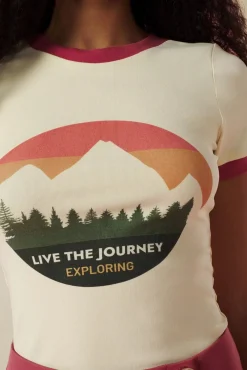 Outlet Callie T-Shirt In Ecru Vrouwen T-Shirts