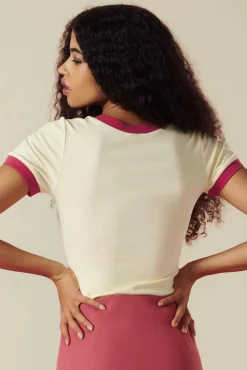 Outlet Callie T-Shirt In Ecru Vrouwen T-Shirts