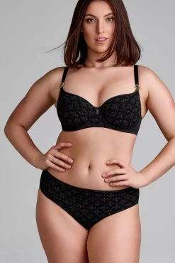 Hot Calliope Balconette Bh In Zwart En Goud Print Vrouwen Bh's