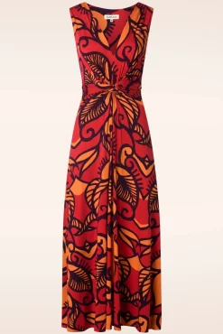 New Camila Maxi Jurk In Oranje Vrouwen Plus Size Jurken