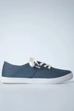 New Canvas Sneakers In Indigo Blauw Vrouwen Sneakers