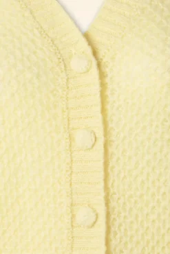 Online Cardi V Farfalle In Custard Geel Vrouwen Vestjes