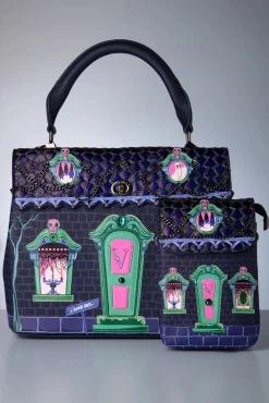 Clearance Cat Dracula's Haunted House Telefoontasje In Paars Vrouwen Tassen