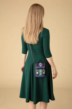 Clearance Cat Dracula's Haunted House Telefoontasje In Paars Vrouwen Tassen