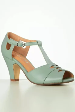 Discount Catherina T-Strap Pumps In Mintgroen Vrouwen Pumps