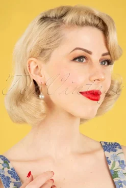 Outlet Champagne Parel Oorbellen In Goud En Ivoor Vrouwen Sieraden