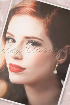 Outlet Champagne Parel Oorbellen In Goud En Ivoor Vrouwen Sieraden