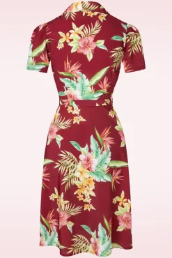 Best Charlene Honolulu Blouse-Jurk In Bordeauxrood Vrouwen Swing Jurken