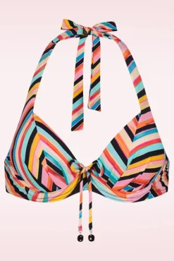 Best Chevron Chic Padded Bikini Top In Multi Vrouwen Bikini's