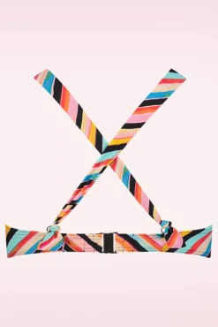 Best Chevron Chic Padded Bikini Top In Multi Vrouwen Bikini's