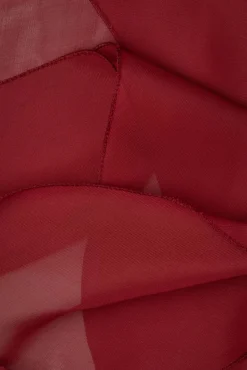 Clearance Chiffon Sjaal In Bordeauxrood Vrouwen Haaraccessoires