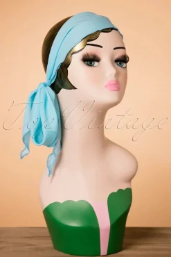 Outlet Chiffon Sjaal In Hemelsblauw Vrouwen Haaraccessoires